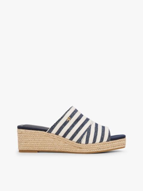 Multi Espadrile Cu Toc Wedge Si Dungi  Femei