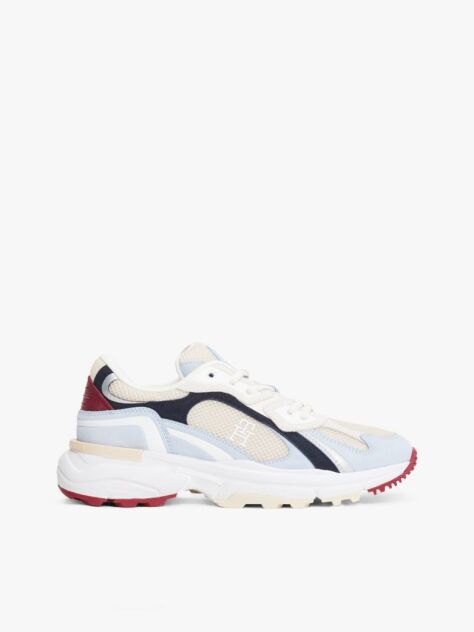 Multi Sneakers Cu Crampoane Si Panouri Din Plasa Cu Monograma TH  Femei