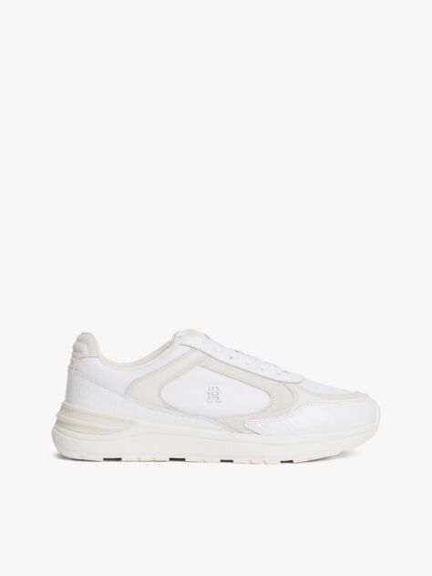 White Leather TH Monogram Cleat Trainers  Women