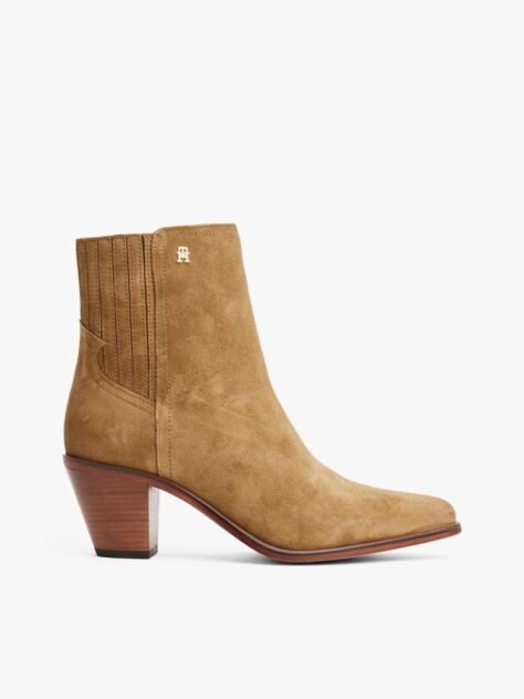Brown Western Mid Heel Suede Chelsea  Women