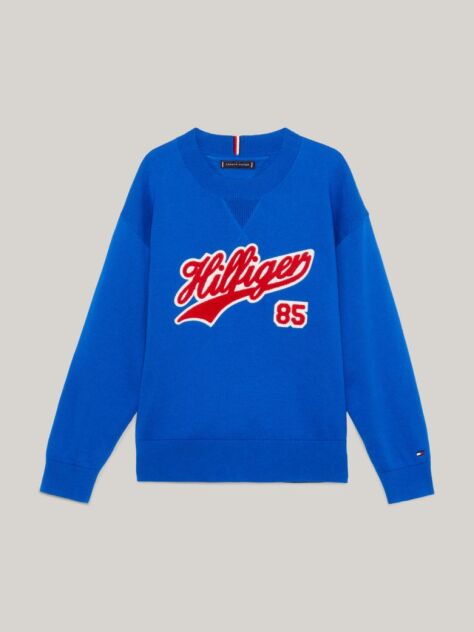 Blue Script Logo Terry Jumper  Boys