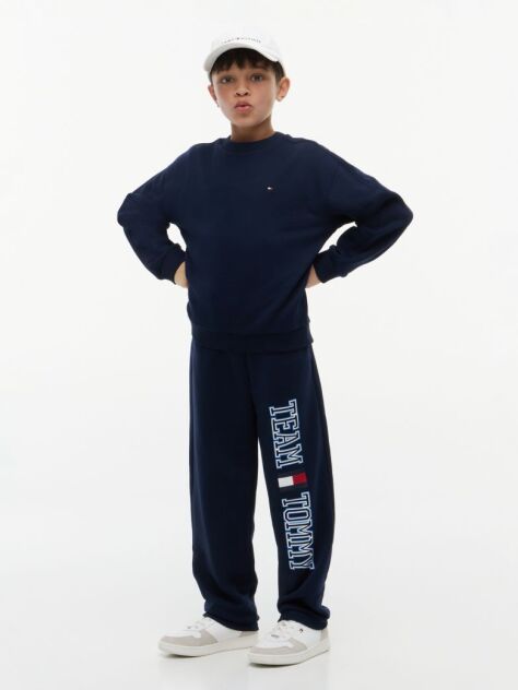 Blue Wide Cuffed Leg Joggers  Boys