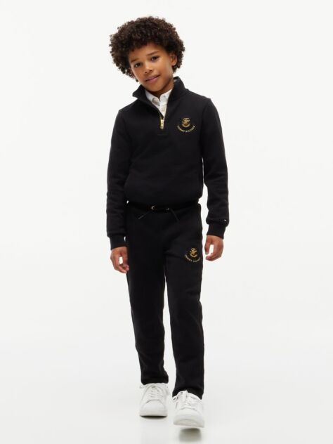 Negru Pantaloni Joggers Cu Logo  Baieti