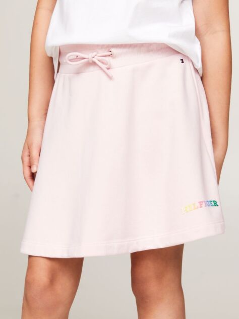 Pink Hilfiger Monotype Drawstring Waistband Skirt  Girls