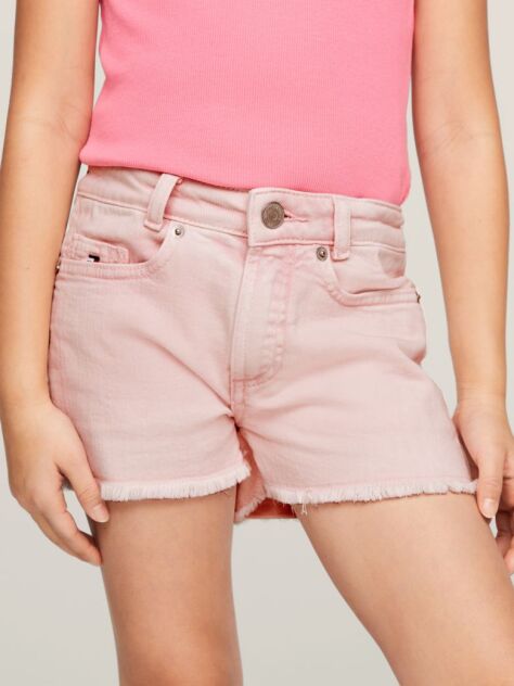 Pink Harper Garment Dyed Relaxed Shorts  Girls