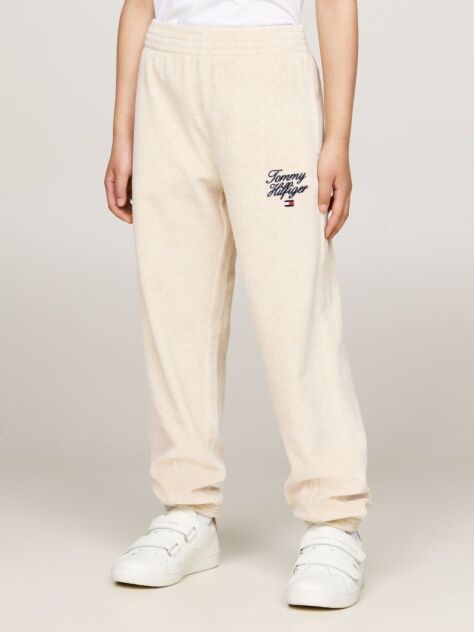 Bej Pantaloni Sport Din Catifea  Fete
