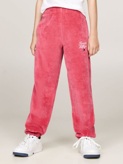 Rosu Pantaloni Sport Din Catifea  Fete