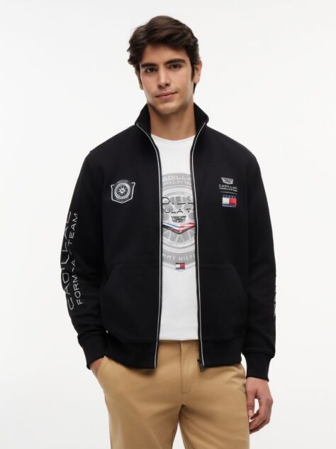 Negru TH x Cadillac Formula 1® Team Jacheta De Trening Cu Imprimeu Me Spate  Unisex