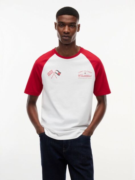 Multi TH x Cadillac Formula 1® Team T-Shirt Raglan Cu Imprimeu Pe Spate  Unisex
