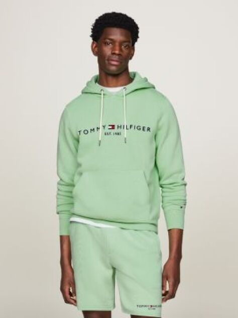 Green Tommy Logo Hoody  Men