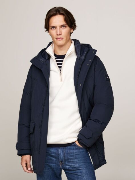 Blue Down Hooded Rockie Parka  Men