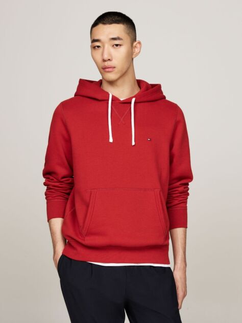 Rosu Hanorac Fleece Cu Guga Cu Snur  Barbati