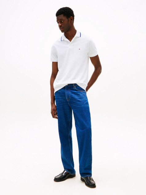 White Performance Tipped Regular Polo  Men