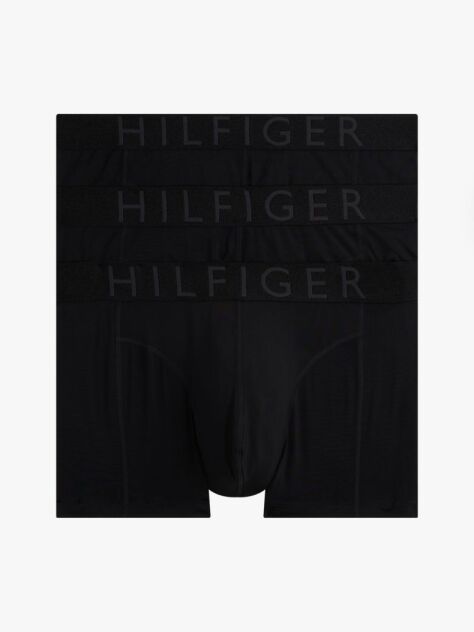 Negru 3-Pack Boxeri Cu Talie Metalizata  Barbati