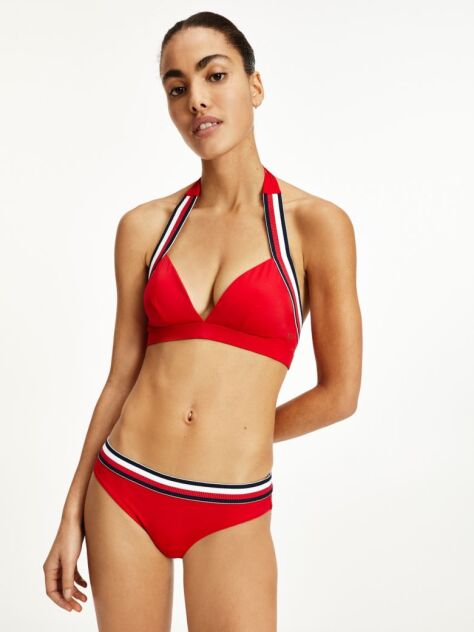 Red Signature Ribbed Bikini Bottoms  Women