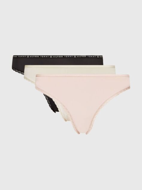 Multi 3-Pack Microfibre Lace Briefs  Women