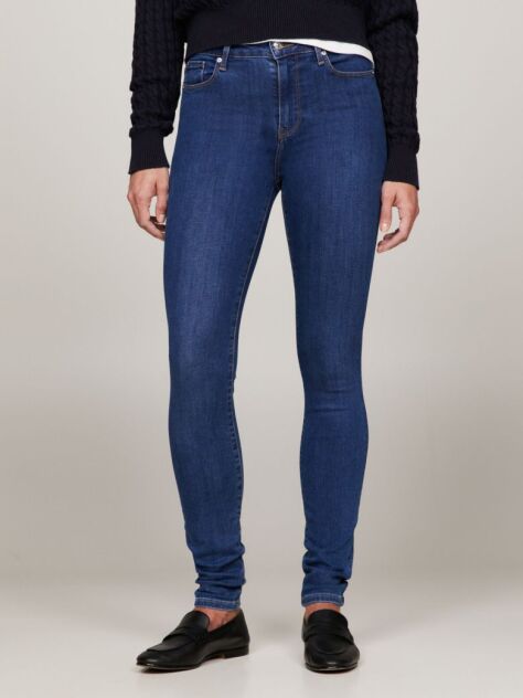 Denim Jeans Mulati Pe Corp Cu Talie Inalta Harlem  Femei