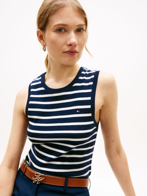 Multi Slim Crew Neck Tank Top  Women