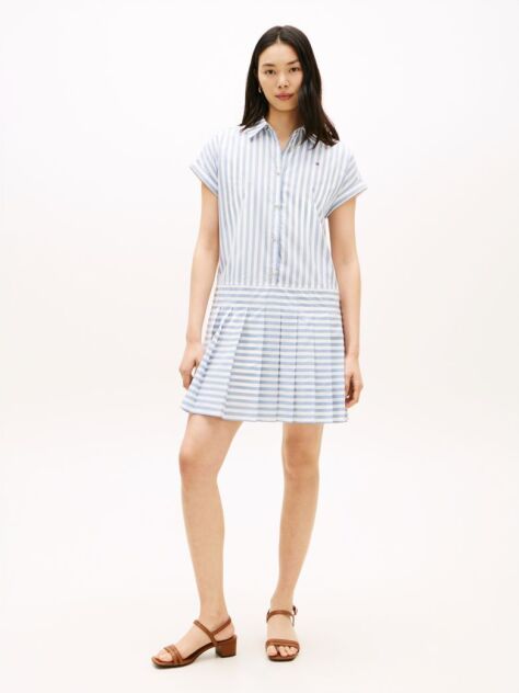 Multi Rochie Mini Gen Camasa Relaxata Cu Nasturi Aurii  Femei