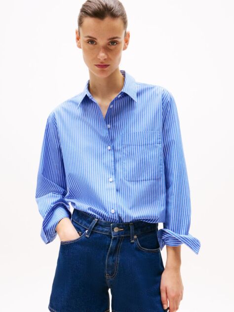 Multi Oversized Fit Poplin Shirt  Women