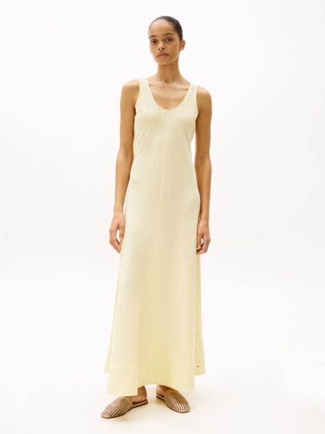 Yellow Linen Blend Maxi Dress  Women