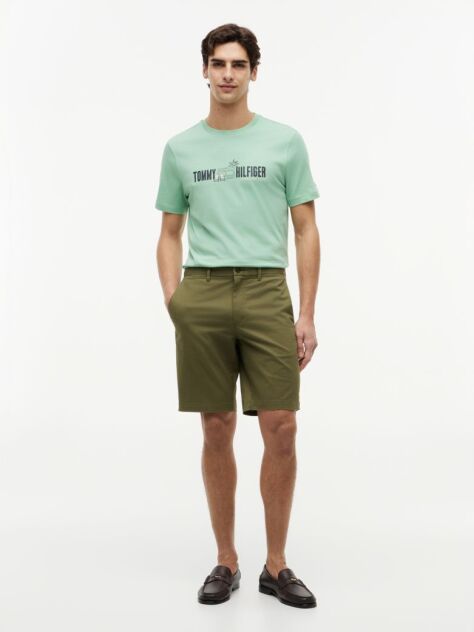 Verde T-Shirt Din Jerseu Cu Logo Graphic  Barbati