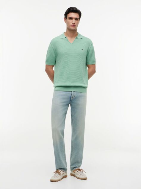 Verde PoloTricotat Cu Croiala Regular  Barbati