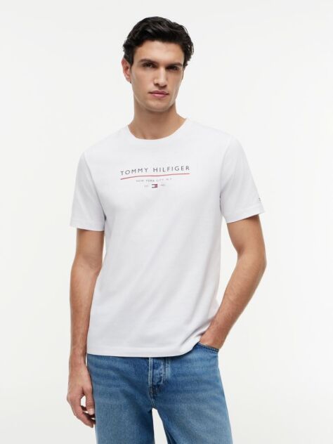 Alb T-Shirt Din Jerseu  Barbati