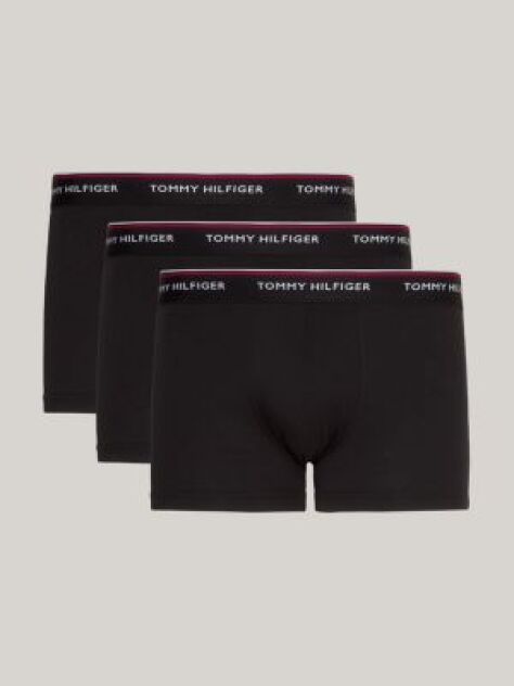 Negru 3-Pack Cu Boxeri Din Bumbac Elastic    Barbati