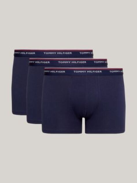 Blue 3-Pack Boxeri Cu Logo Repetat Premium Essential  Barbati