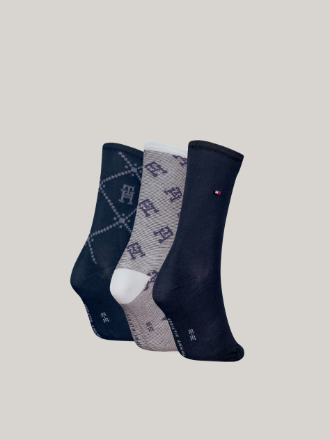 Multi Tommy Hilfiger Women's Classic Socks 3 pack Gift Box  Women