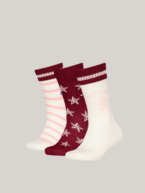 Multi Tommy Hilfiger Kids' Classic Socks 3 pack Gift Box  Kids Unisex