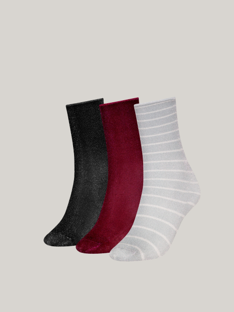 Multi Tommy Hilfiger Women's Classic Socks 3 pack Gift Box  Women