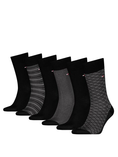 Negru Set Cadou Cu 6 Perechi De Sosete  Barbati