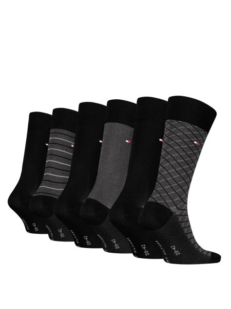 Negru Set Cadou Cu 6 Perechi De Sosete  Barbati
