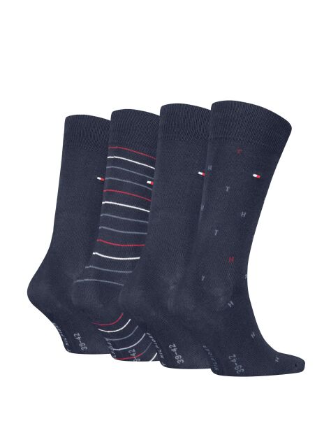 Blue Set Cadou Cu 4 Perechi De Sosete  Barbati