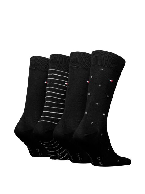 Negru Set Cadou Cu 4 Perechi De Sosete  Barbati