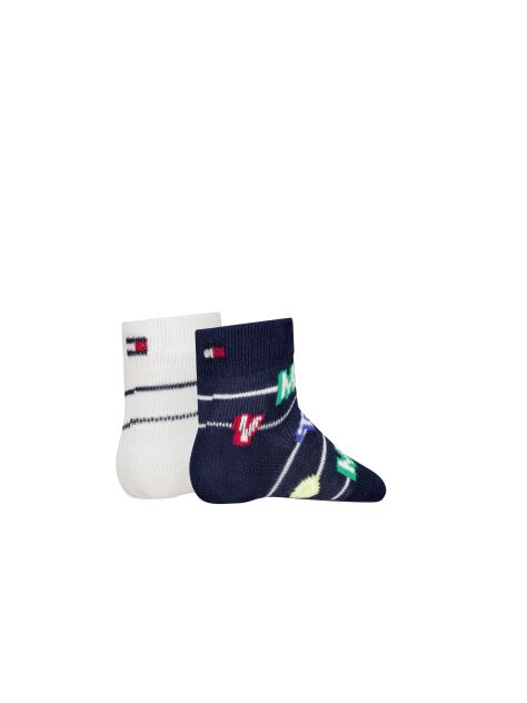 Multi 2-Pack Sosete Scurte Cu Dungi Pentru Copii  Nou nascuti