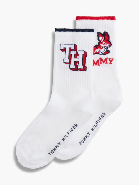 White 2-Pack Logo Socks  Kids Unisex