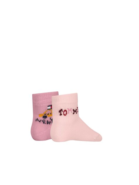 Pink Tommy Hilfiger Babies' Classic Socks 2 Pack  Newborn