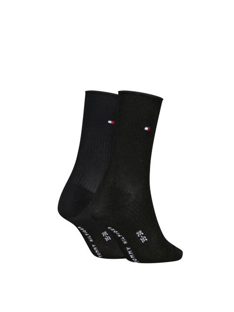 Black Tommy Hilfiger Women's Classic Socks 2 Pack  Women