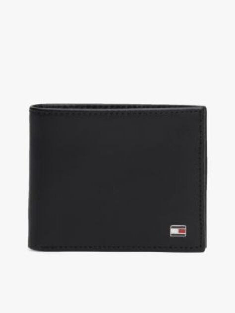 Black Small Embossed Bifold Wallet  Men