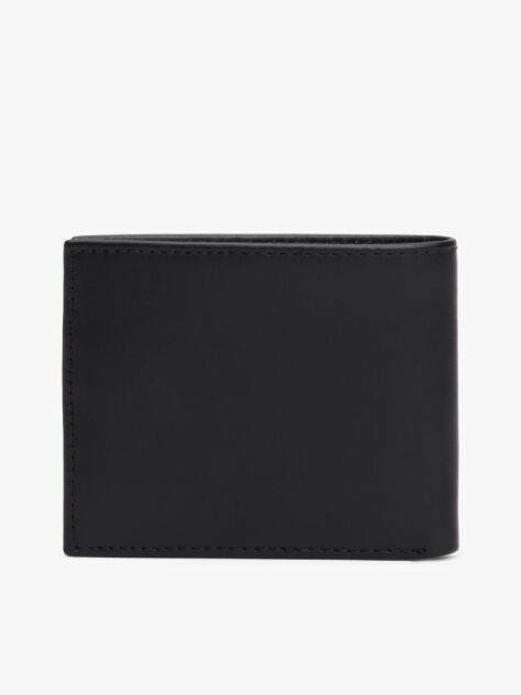 Black Small Embossed Bifold Wallet  Men
