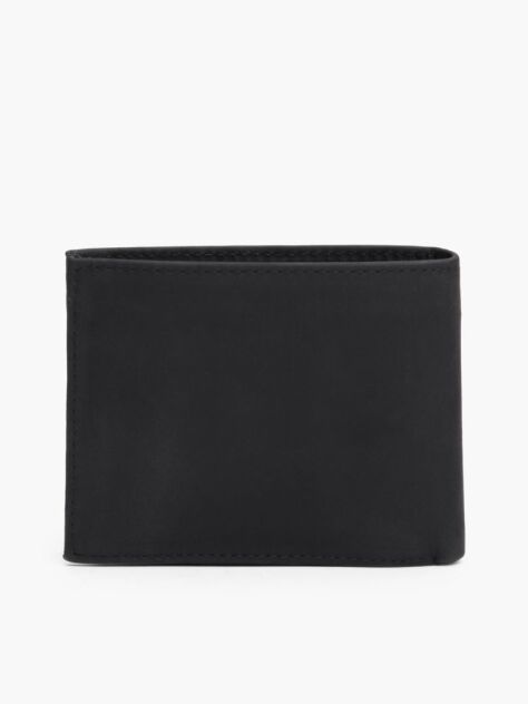 Negru Portofel Din Piele Flap  Barbati