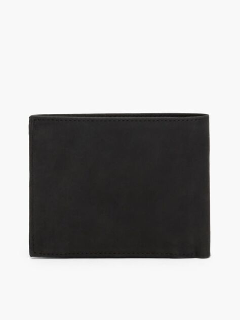 Negru Portofel Din Piele Trifold  Barbati