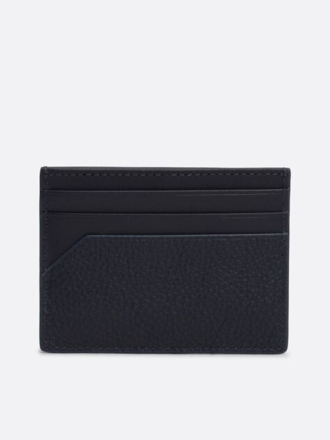 Blue Casual Leather Credit Card Holder  Men