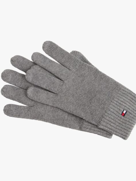Gri Manusi Din Casmir Hilfiger Cu Steag Brodat   Barbati