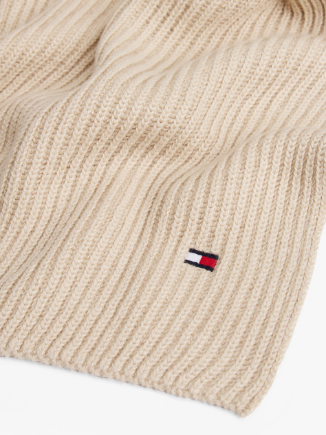Bej Esarfa Din Casmir Cu Steag Brodat Hilfiger  Barbati