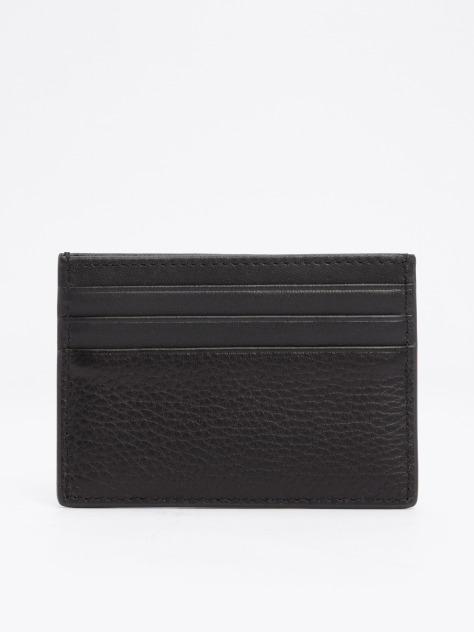 Negru Portcard Cu Logo Din Piele Premium  Barbati