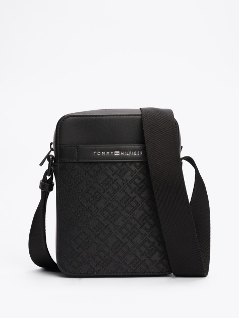 Negru Geanta Texturata TH Monogram  Barbati